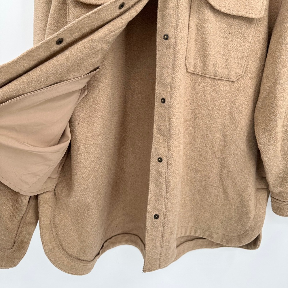 Old Navy Classic Camel Brushed-Twill Front Snap Round Hem Shacket Women's XL‎ - Picture 6 of 12